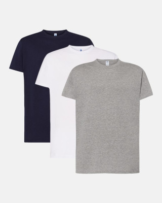 JHK Plain T-Shirts 3-Pack Blue Grey White TSRA-3P