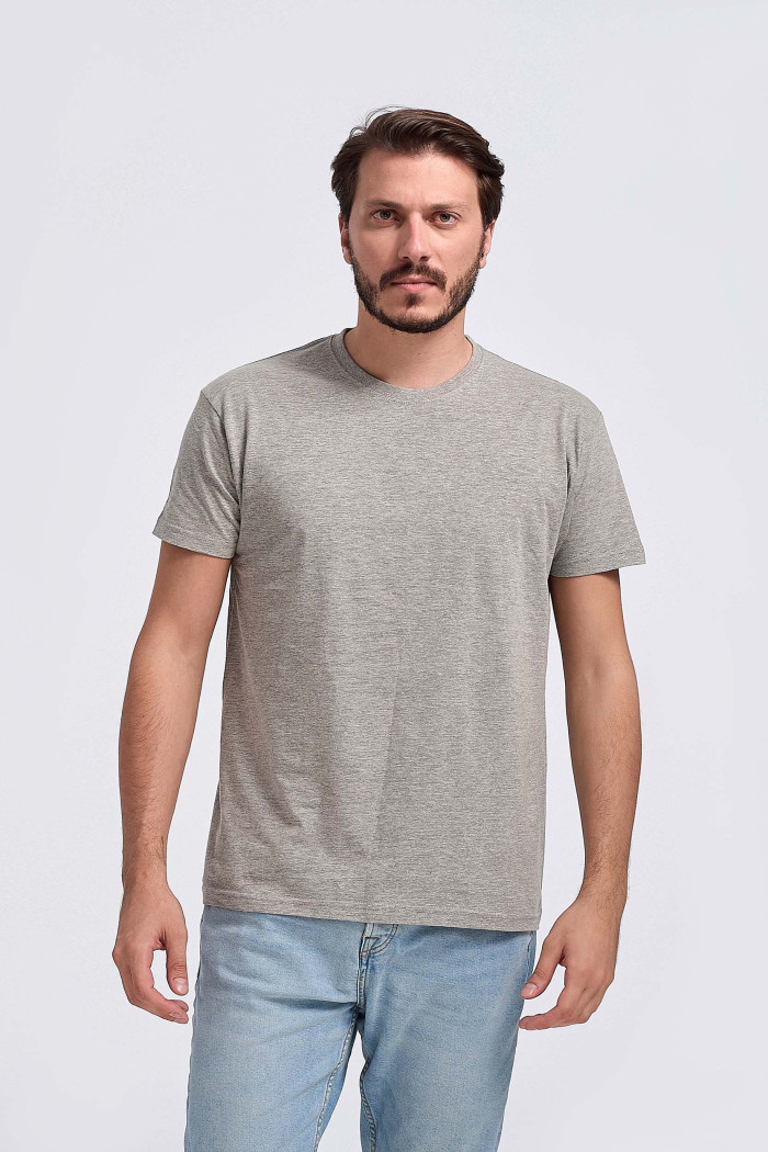 JHK plain T-shirts in blue, grey and white, 3-pack