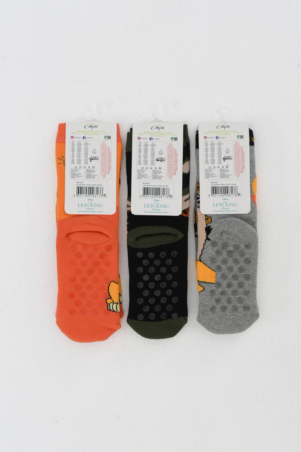 Disney Der König der Löwen Kinder-Anti-Rutsch-Socken 3er-Pack AS21497