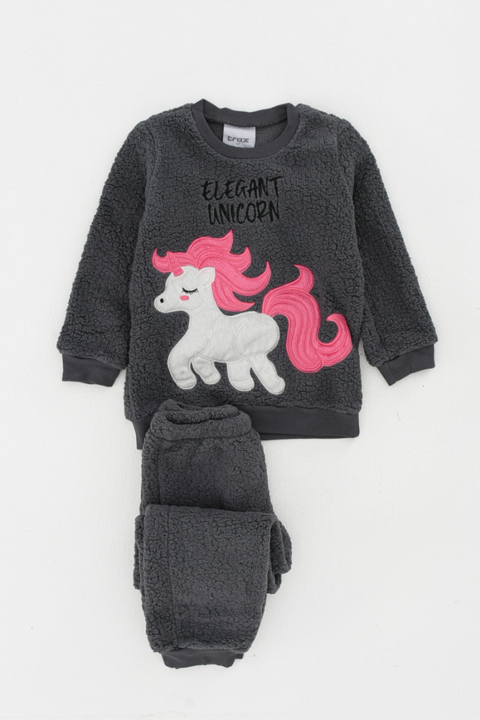 TRAX Girls’ Fluffy Pyjamas UNICORN 44796