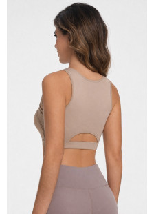 Nuvoletta seamless sports bra with cut-out details
