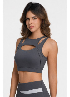 Nuvoletta seamless sports bra with cut-out details