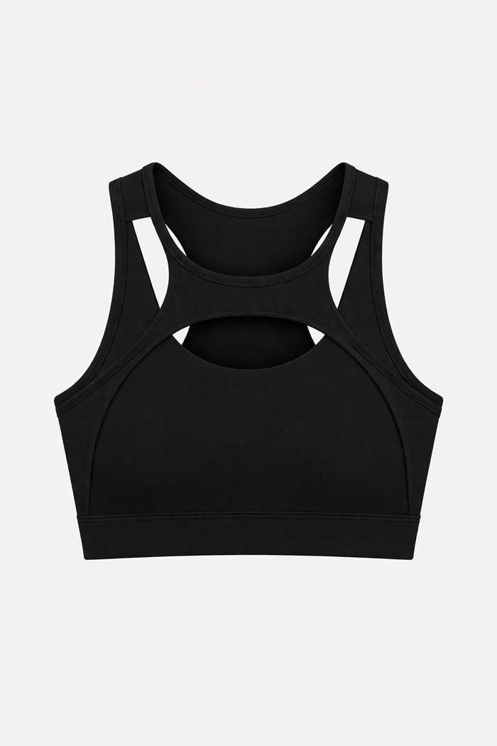 Nuvoletta seamless sports bra with cut-out details