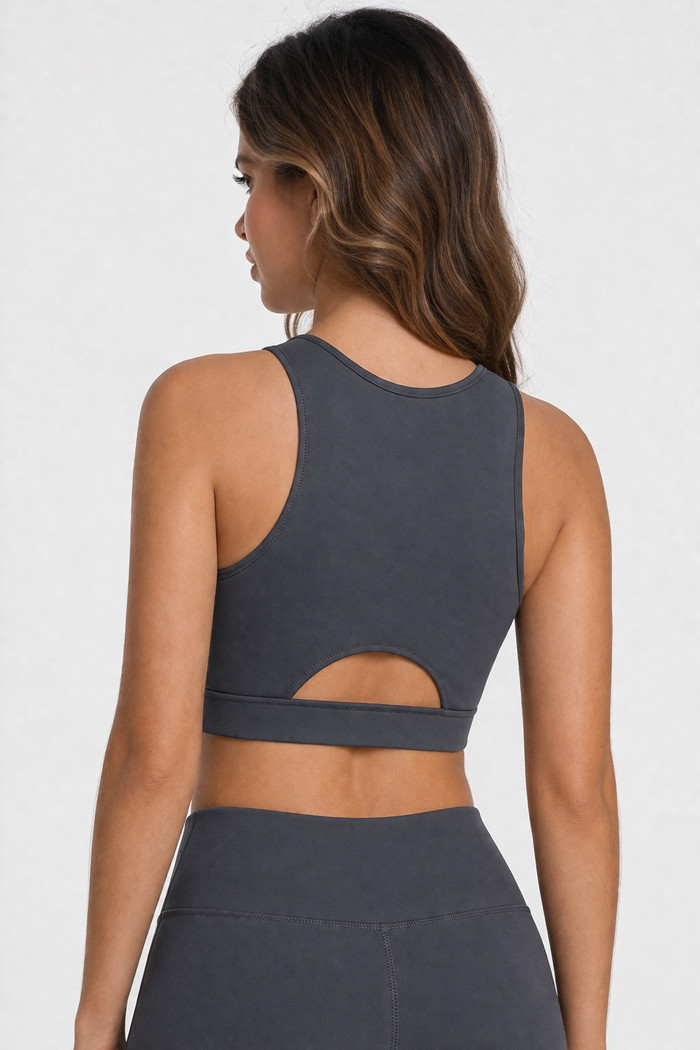 Nuvoletta seamless sports bra with cut-out details