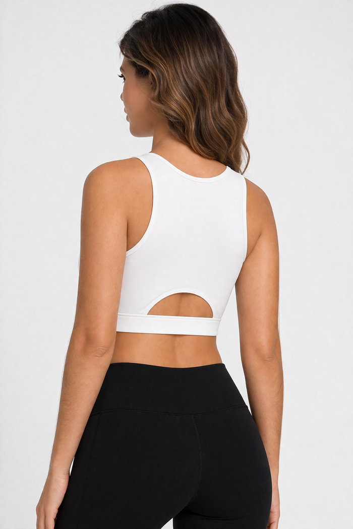 Nuvoletta seamless sports bra with cut-out details