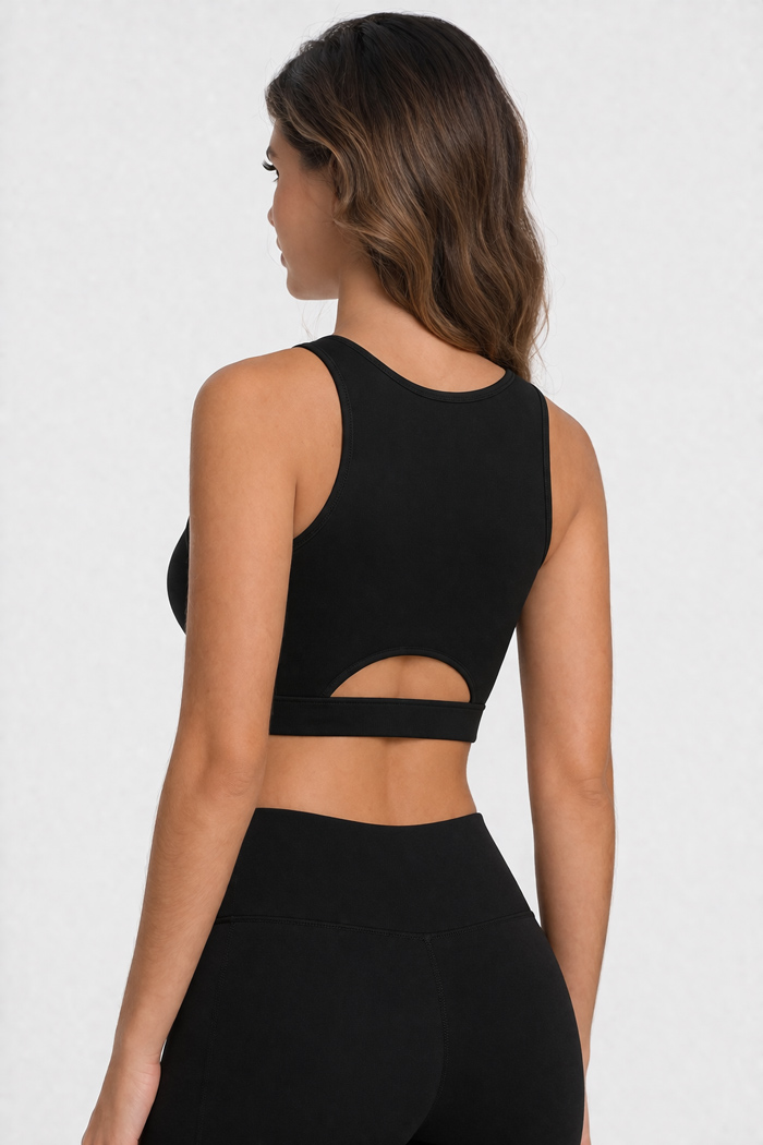 Nuvoletta seamless sports bra with cut-out details
