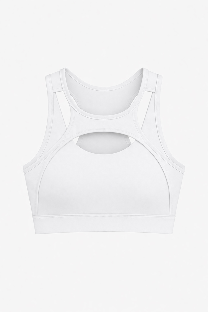 Nuvoletta seamless sports bra with cut-out details