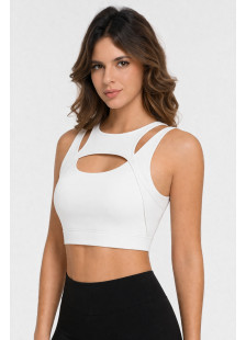 Nuvoletta seamless sports bra with cut-out details