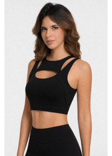 Nuvoletta seamless sports bra with cut-out details