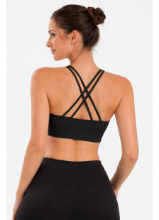 Nuvoletta sports bra with criss-cross back straps