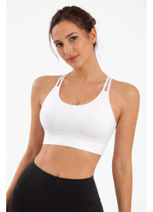 Nuvoletta sports bra with criss-cross back straps