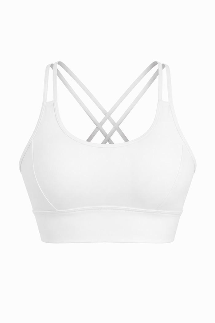 Nuvoletta sports bra with criss-cross back straps