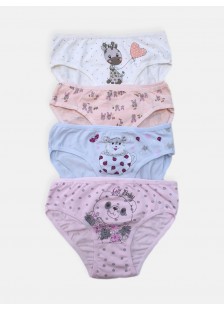 DONELA kids panties with various designs of random selection (set of 4 pieces) Be Happy