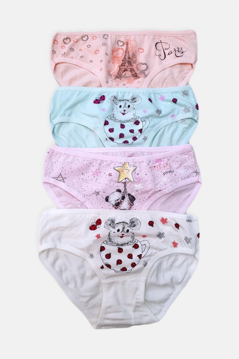 Kids panties DONELA with various designs of random selection (set of 4 pieces) Be Girl