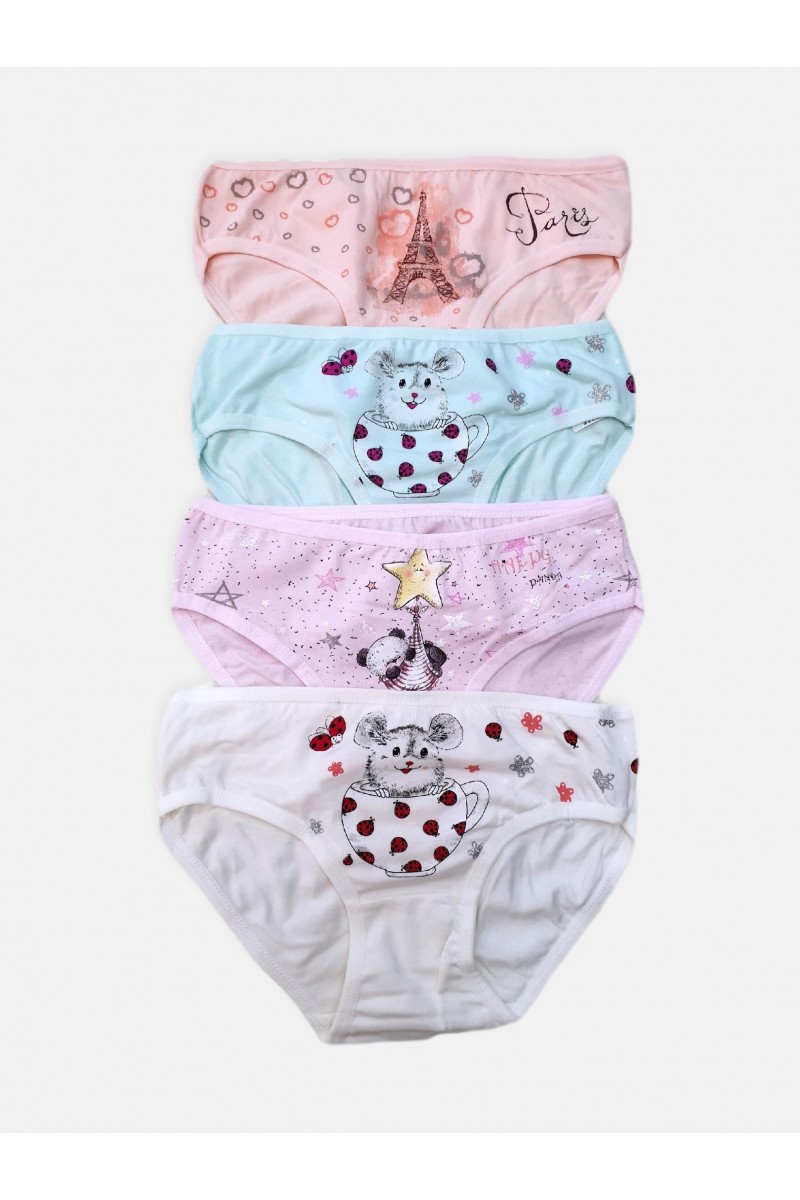 Kids panties DONELA with various designs of random selection (set of 4 pieces) Be Girl