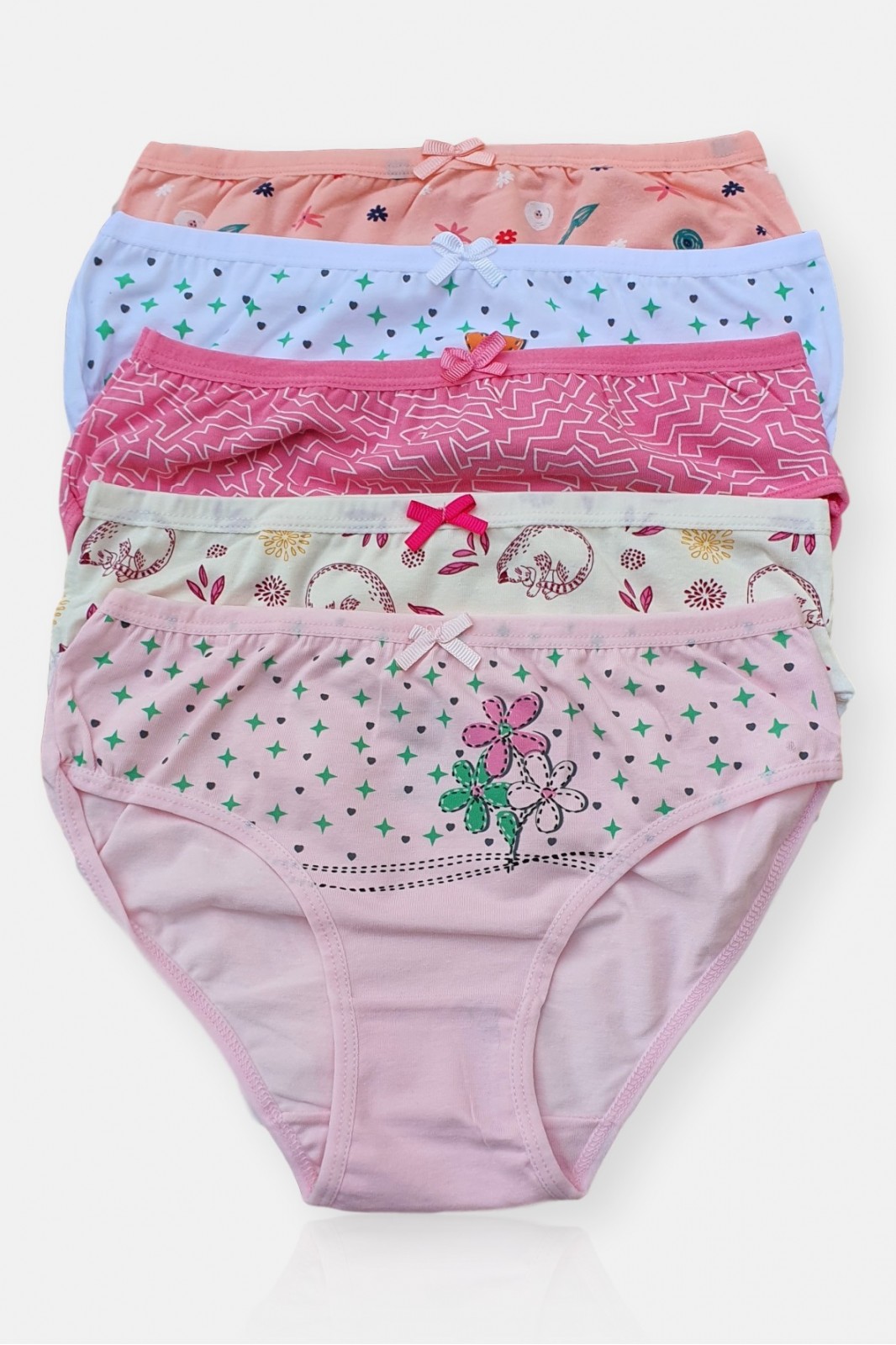 Teenage underwear DONELLA 5PACK FLOWERS