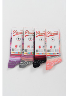 Pamela women's patterned medium-weight socks, 4-pack, model 17-008-2