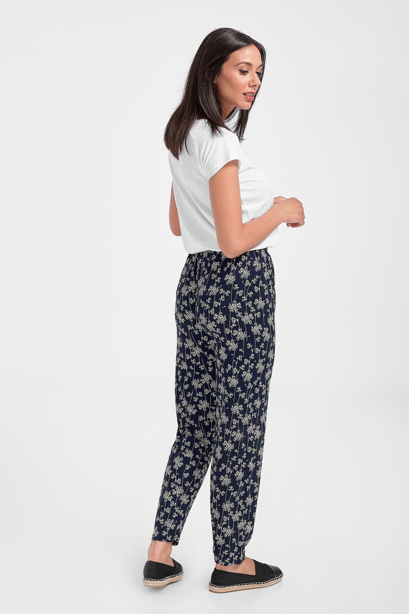 Printed pants STAR CITY Blue Flower