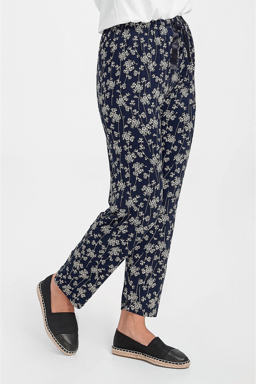 Printed pants STAR CITY Blue Flower