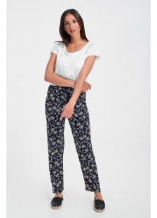 Printed pants STAR CITY Blue Flower