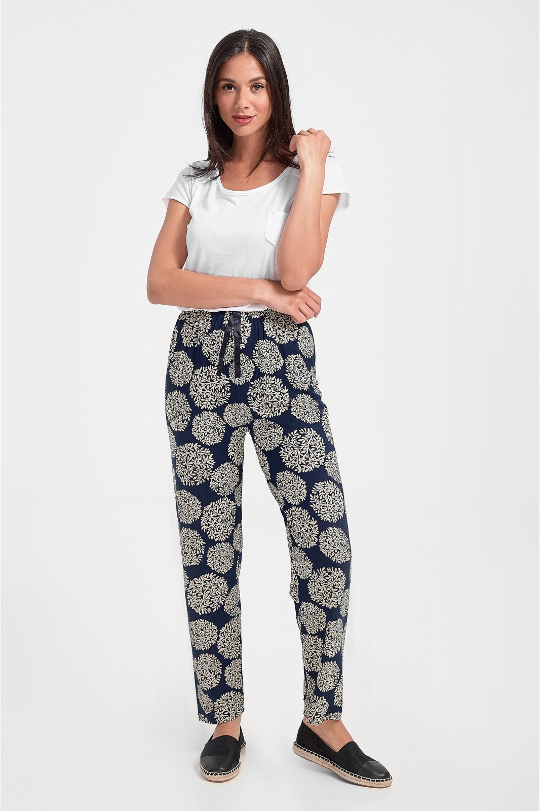 Printed pants STAR CITY Blue Snow