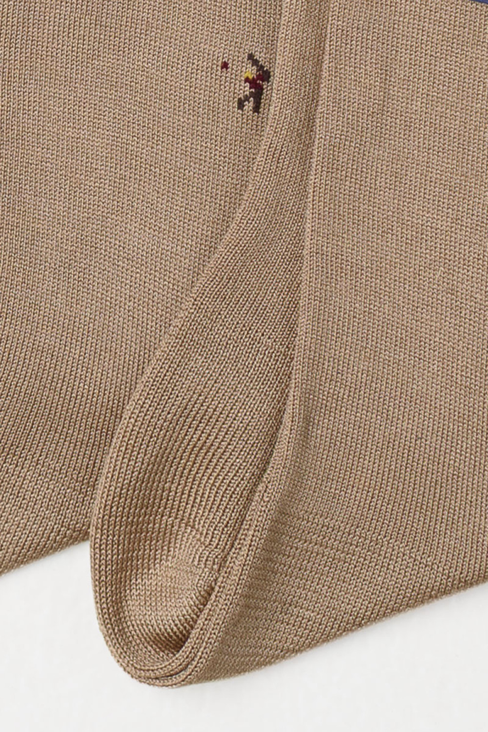 Fein gestrickte Herren-Socken von POURNARA aus mercerisierter Baumwolle im 5er-Pack, Modell PU-122