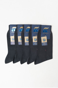 Fein gestrickte Herren-Socken von POURNARA aus mercerisierter Baumwolle im 5er-Pack, Modell PU-122
