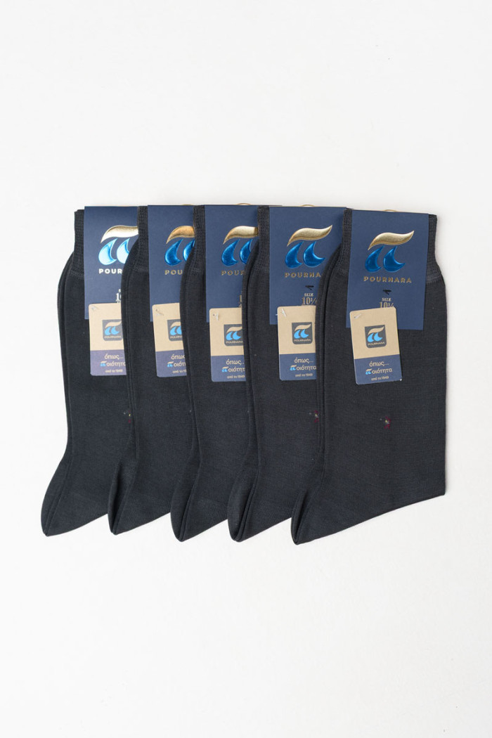POURNARA men's fine-knit mercerized cotton socks, 5-pack, model PU-122
