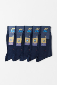 Fein gestrickte Herren-Socken von POURNARA aus mercerisierter Baumwolle im 5er-Pack, Modell PU-122