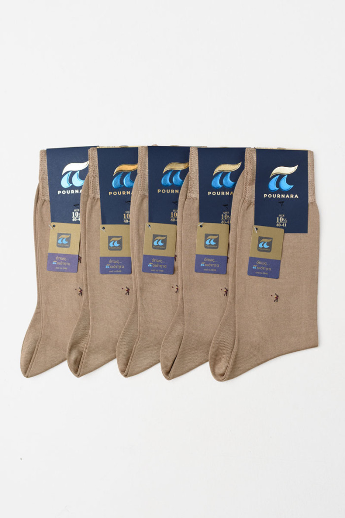 POURNARA men's fine-knit mercerized cotton socks, 5-pack, model PU-122