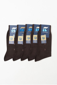 Fein gestrickte Herren-Socken von POURNARA aus mercerisierter Baumwolle im 5er-Pack, Modell PU-122