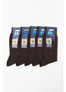 POURNARA men's fine-knit mercerized cotton socks, 5-pack, model PU-122