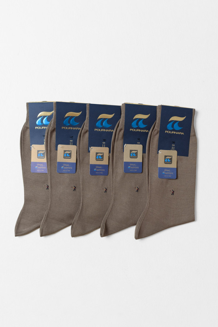 POURNARA men's fine-knit mercerized cotton socks, 5-pack, model PU-122