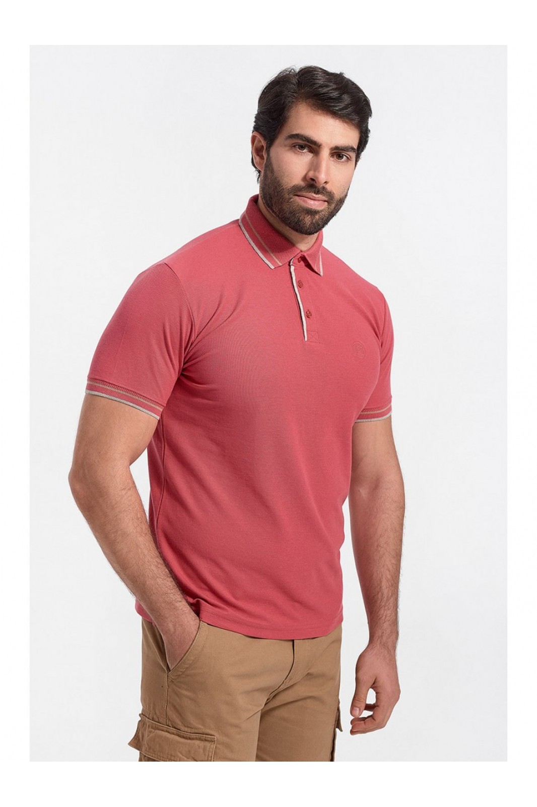 Mens Polo Pique REBASE CORAL Mens Polo Pique REBASE CORAL