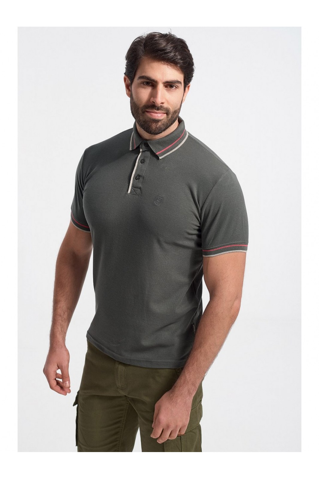 Mens Polo Pique REBASE KHAKI