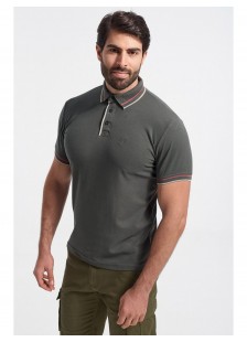 Mens Polo Pique REBASE KHAKI