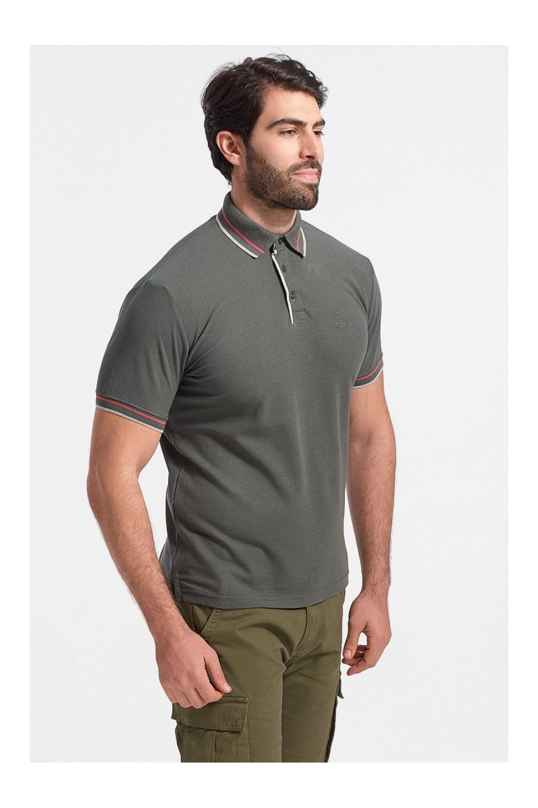 Mens Polo Pique REBASE KHAKI