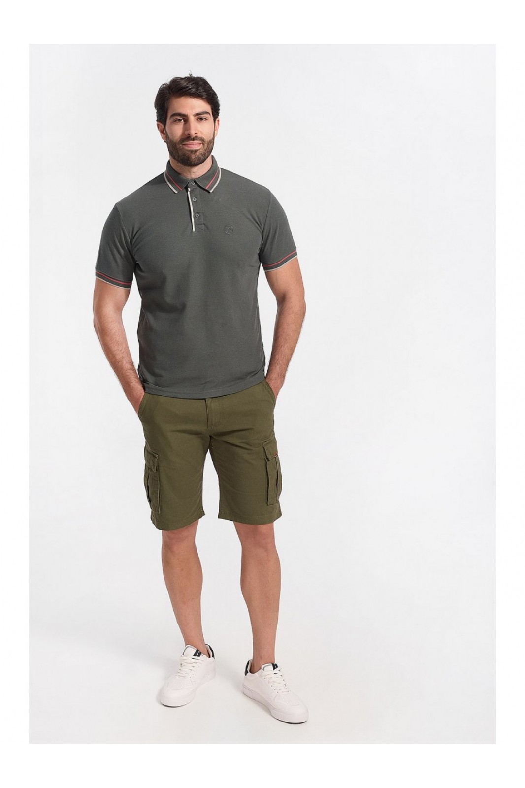 Mens Polo Pique REBASE KHAKI Mens Polo Pique REBASE KHAKI