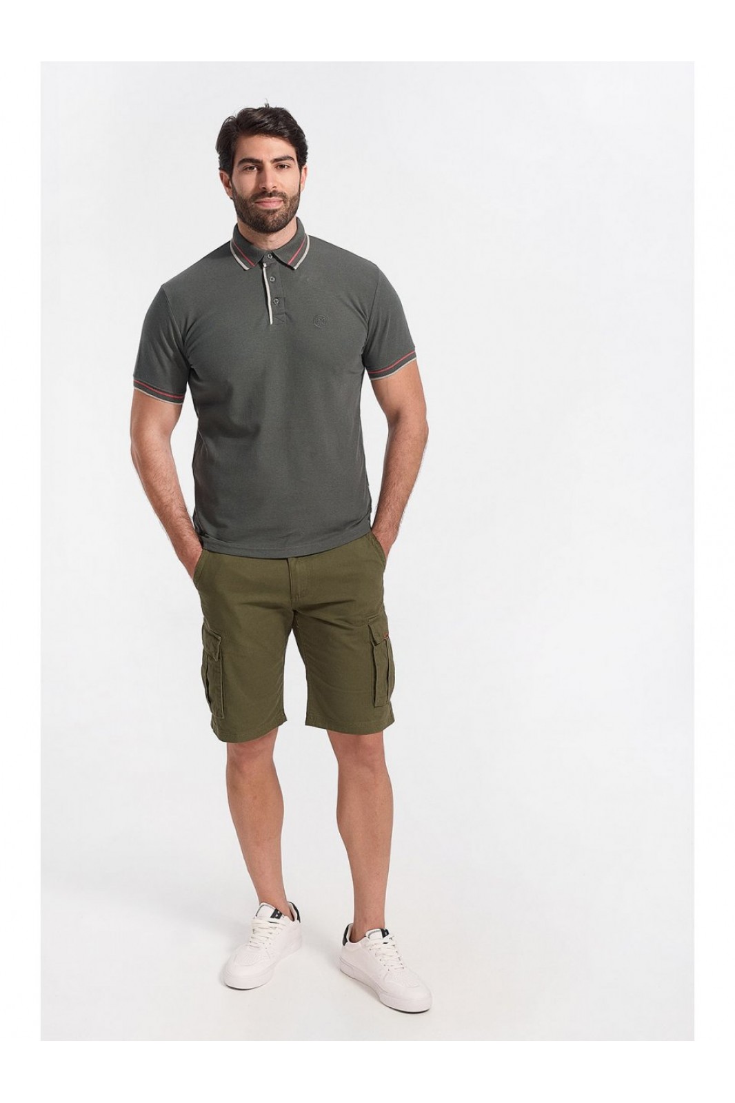 Mens Polo Pique REBASE KHAKI