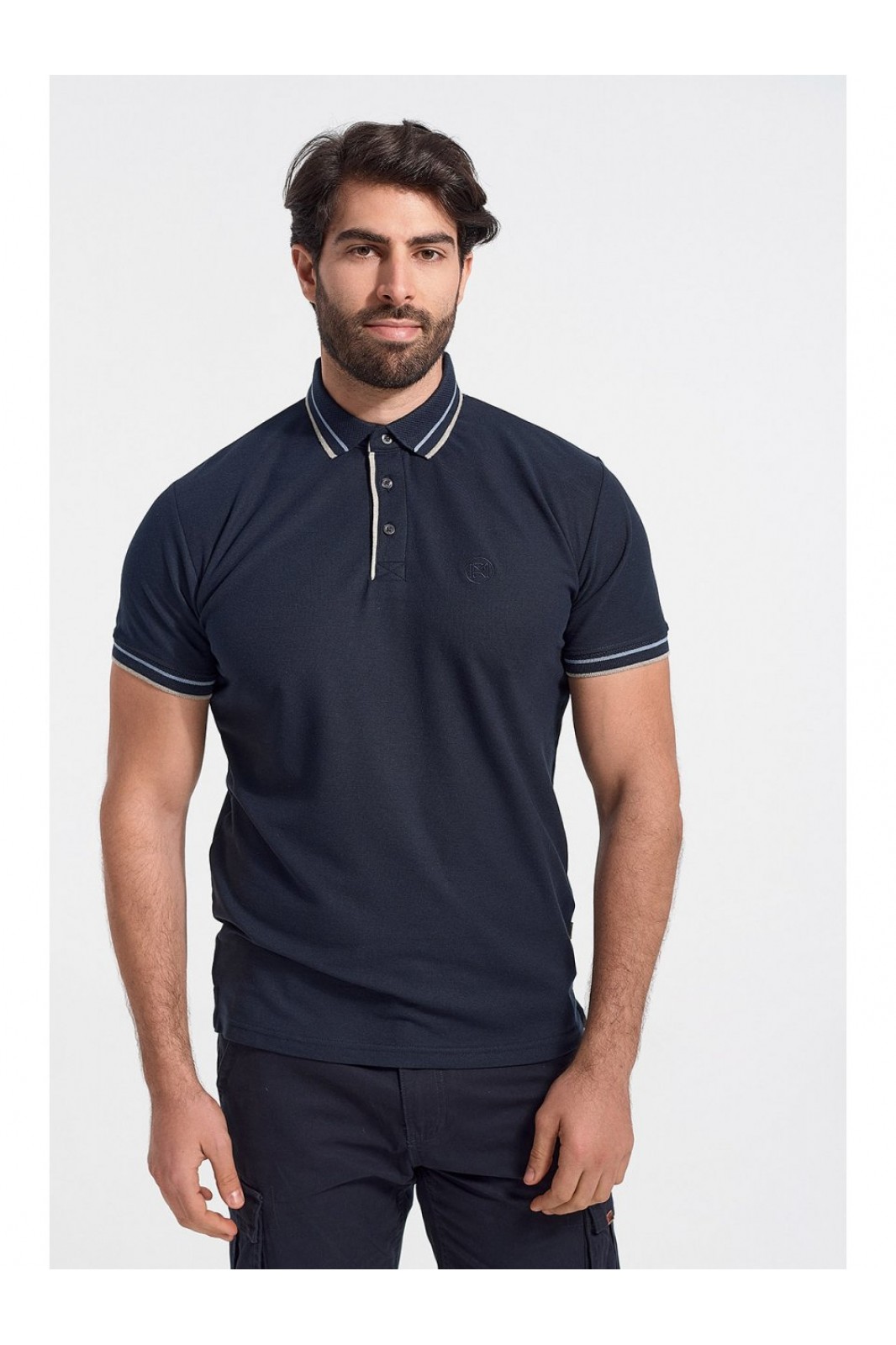 Mens Polo Pique REBASE NAVY Mens Polo Pique REBASE NAVY