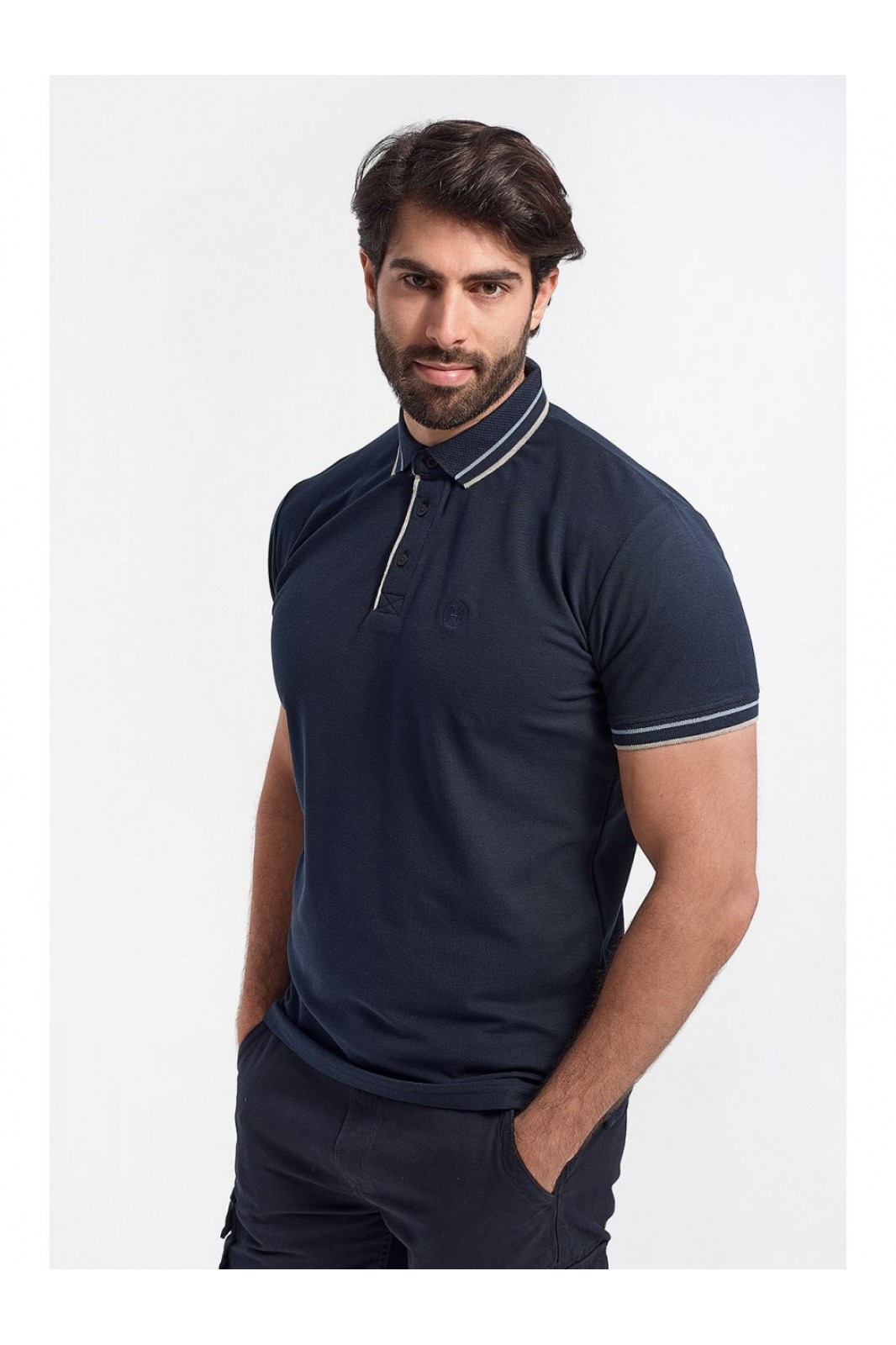 Mens Polo Pique REBASE NAVY Mens Polo Pique REBASE NAVY