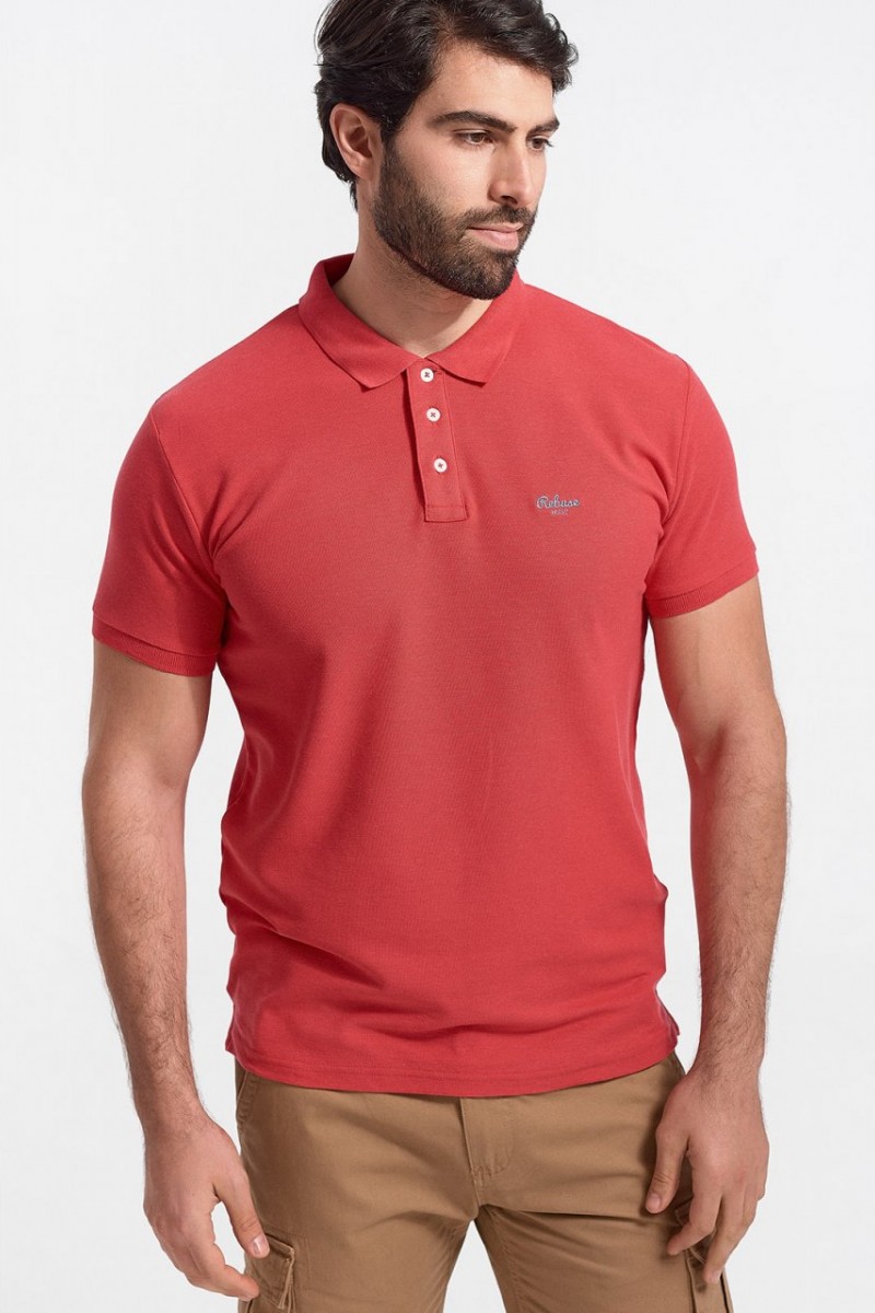 Mens Polo Pique REBASE RGS 32S CORAL