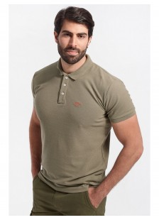 Mens Polo Pique REBASE RGS 32S KHAKI