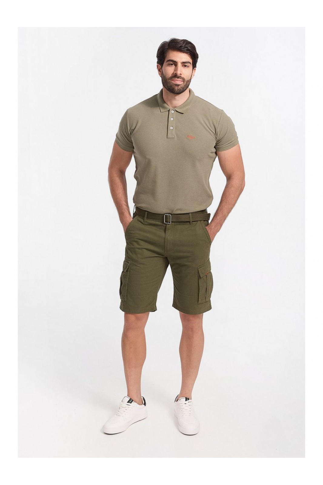 Mens Polo Pique REBASE RGS 32S KHAKI Mens Polo Pique REBASE RGS 32S KHAKI