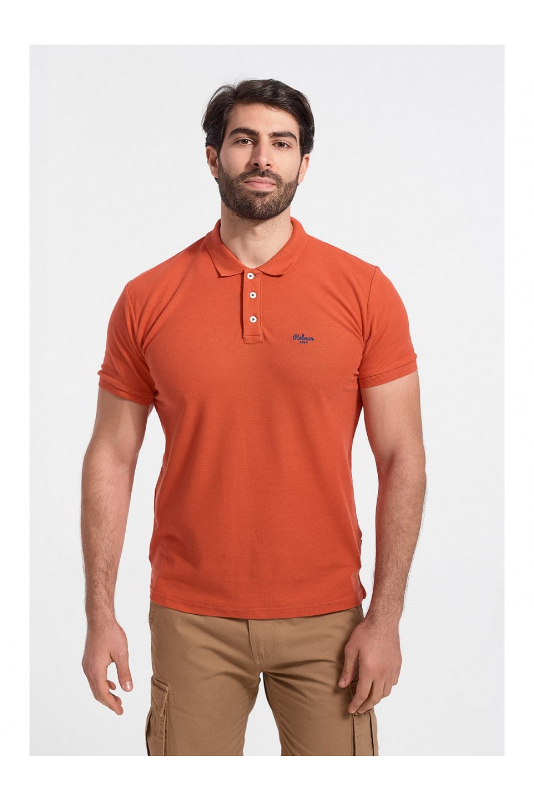 Mens Polo Pique REBASE RGS 32S ORANGE Mens Polo Pique REBASE RGS 32S ORANGE