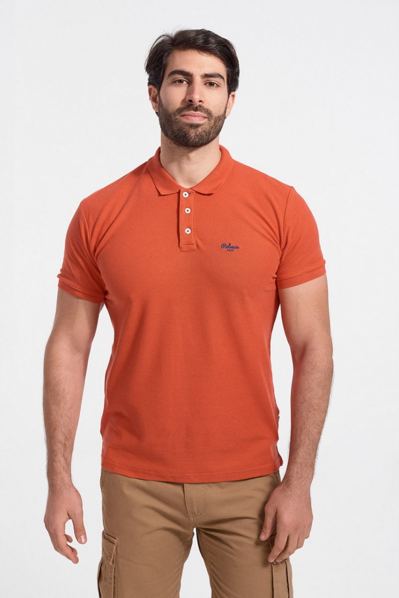 Mens Polo Pique REBASE RGS 32S ORANGE