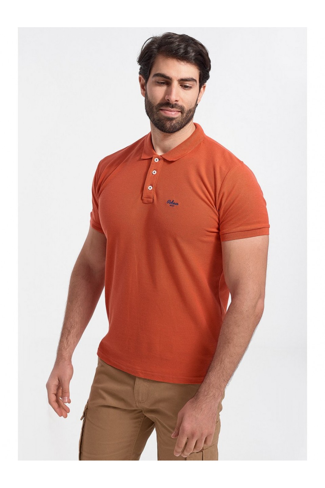 Mens Polo Pique REBASE RGS 32S ORANGE Mens Polo Pique REBASE RGS 32S ORANGE