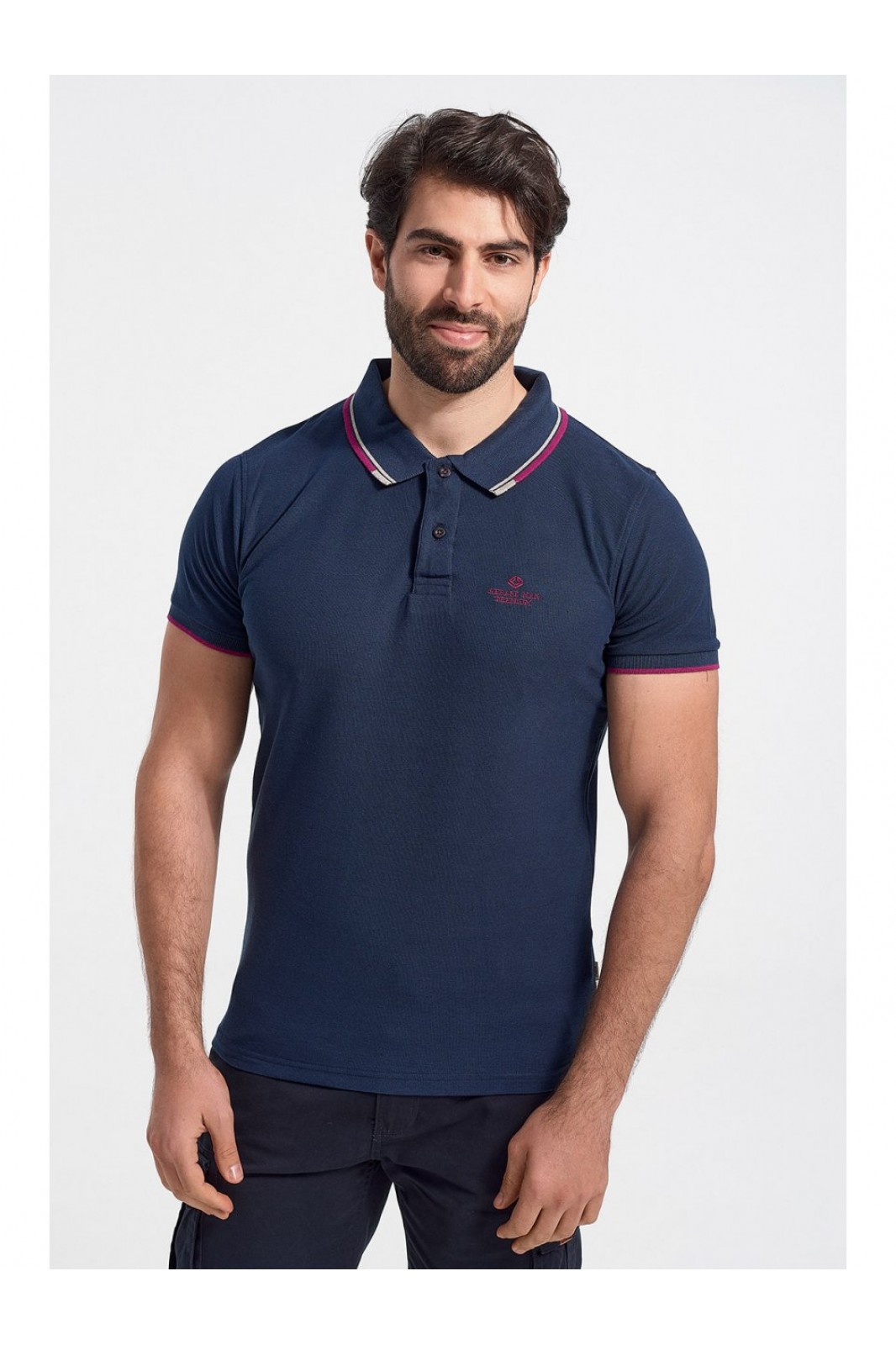 Mens Polo Pique REBASE RGS 35S NAVY Mens Polo Pique REBASE RGS 35S NAVY