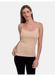 Elastic undershirt with thin straps