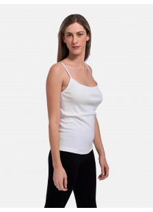 Elastic undershirt with thin straps